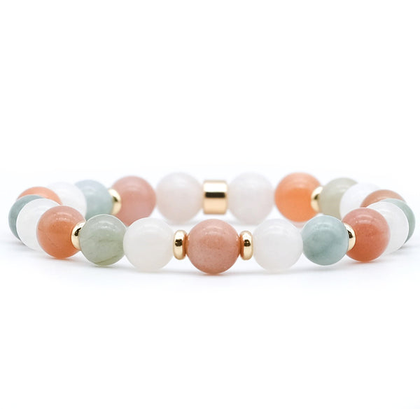 Goddess Tara~ Sunstone/Moonstone and Unakite Natural online Gemstone Bracelet