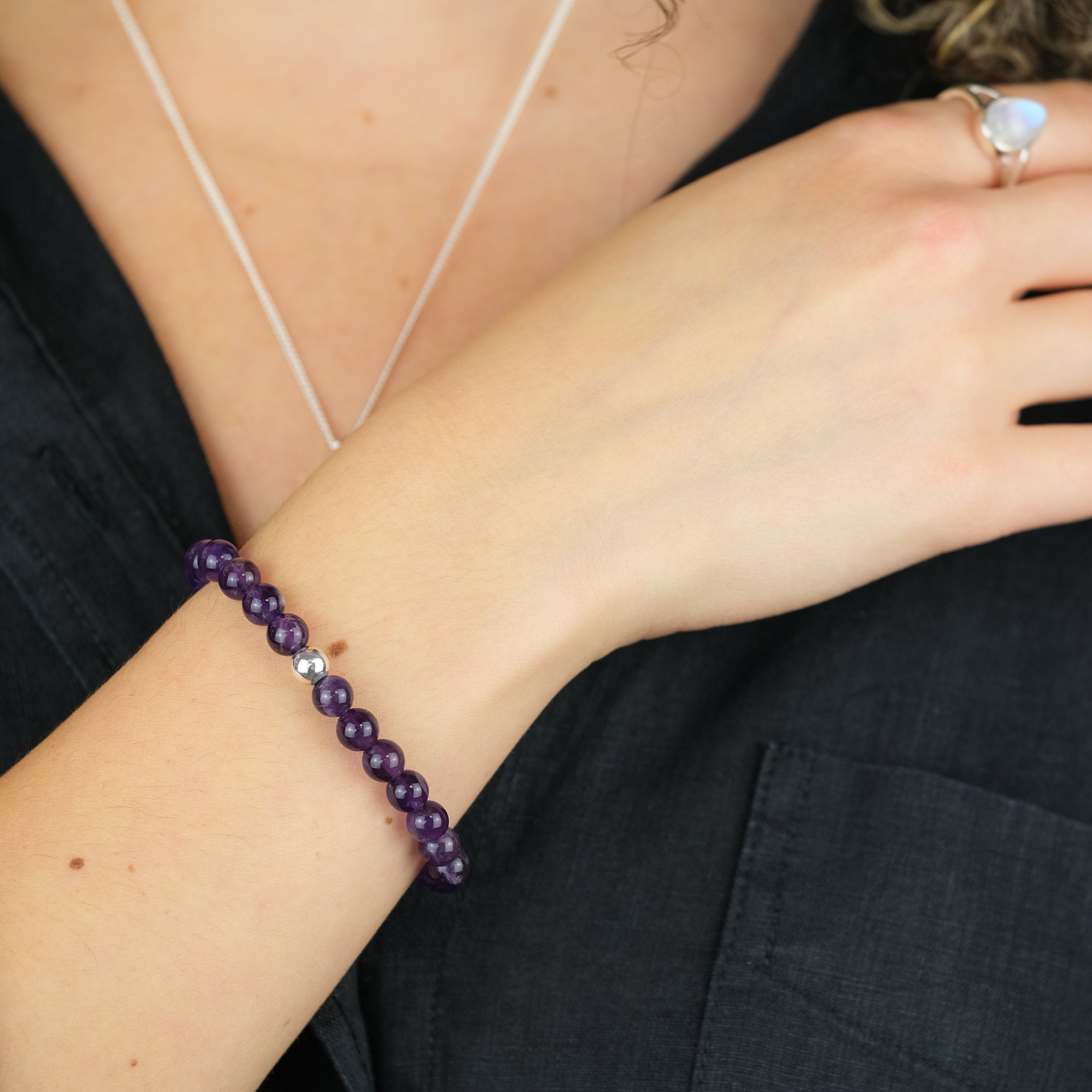 Amethyst hot sale gemstone bracelet