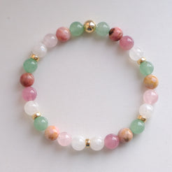 Heart Healing Love gemstone bracelet from above