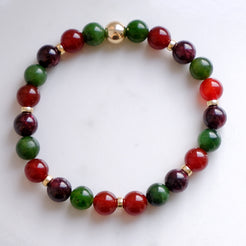 Unity in love gemstone bracelet from above